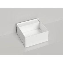 Раковина Salini Armonia Square Top 02 130512TG, 45 см, из искусственного камня S-Sense, белый глянцевый