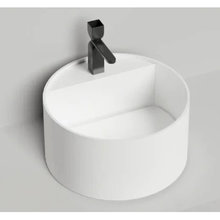 Раковина Salini Armonia Round Top 02 130422T1MRH, 45 см, из искусственного камня S-Stone, белый матовый, покрытие RAL снаружи