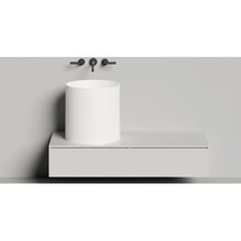 Раковина Salini Armonia 04 130118MRF, 46 см, из искусственного камня S-Stone, белый матовый, покраска по RAL полностью