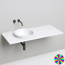 Раковина полувстраиваемая Salini Marea 1802203MRH 03, 41,5 х 41,5 х 16,5 см, из искусственного камня S-Stone, белый матовый, покраска по RAL снаружи