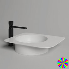 Раковина накладная Salini Ninfea 110521MRH 02, 54 х 44,7 х 12 см, из искусственного камня S-Stone, белый матовый, покраска по RAL снаружи