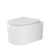 Подвесной безободковый унитаз Ceramicanova Moments CN3003 Rimless, крышка микролифт