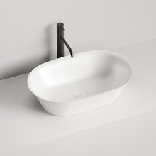 Раковина накладная Salini Mona 110821M, 60 х 39 х 16,5 см, из искусственного камня S-Stone, белый матовый