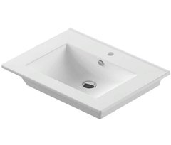 Раковина Sanita Luxe Quadro 90, накладная/встраиваемая сверху,