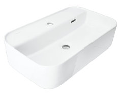 Раковина Sanita Luxe Infinity WB.CT/Infinity/60-C.Shelf/WHT.G/S1 Shelf 60 х 36 см, накладная, белый