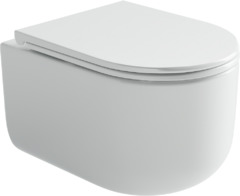 Подвесной унитаз Ceramica Nova Ulma, CN4006, безободковый, крышка-сиденье микролифт, белый
