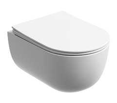Подвесной унитаз Ceramicanova Modena Rimless, CN6063MW, безободковый, крышка-сиденье микролифт, белый матовый