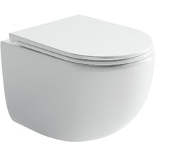Подвесной унитаз Ceramicanova UP Rimless, CN4007, безободковый, крышка-сиденье микролифт, белый