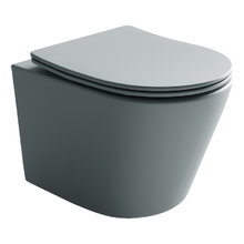 Подвесной унитаз Ceramicanova Balearica CN6000MH Rimless, безободковый, крышка микролифт, антрацит матовый