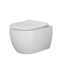 Подвесной безободковый унитаз Ceramicanova Play CN3001 Rimless, крышка микролифт