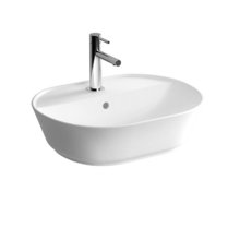 Раковина Vitra Geo 55 см накладная, с переливом, белый, 7428B003-0001