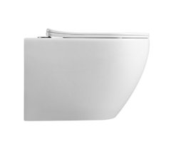 Подвесной унитаз CeramaLux CL 2196-1, безободковый, сиденье с микролифтом