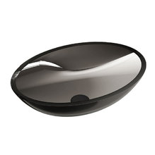 Раковина Vincea, 50 х 35 см, накладная, прозрачная, цвет черный, VBS-6T11B