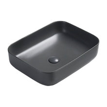 Раковина Vincea, 50 х 40 см, накладная, цвет антрацит матовый, VBS-105MA