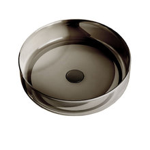 Раковина Vincea, 45 х 45 см, накладная, прозрачная, цвет черный, VBS-6T16B