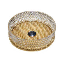 Раковина Vincea, 40 х 40 см, накладная, прозрачная/золото, VBS-5GL04