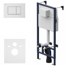 Инсталляция Am.Pm ProC для подвесного унитаза, с белой глянцевой клавишей, I012707.0201