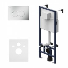 Инсталляция Am.Pm ProC для подвесного унитаза, клавиша хром матовый, I012707.0131