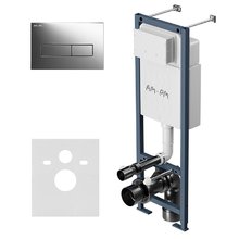 Инсталляция для подвесного унитаза с клавишей Am.Pm ErgoFit M I012711.0351, цвет клавиши глянцевый хром