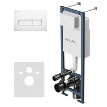 Инсталляция для подвесного унитаза с клавишей Am.Pm ErgoFit M I012711.0301, цвет клавиши белый глянцевый