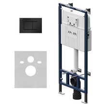 Инсталляция Am.Pm MasterFit, I012710.0238, для подвесного унитаза, с клавишей ProC S, механическая, цвет черный матовый