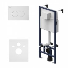 Инсталляция Am.Pm ProC для подвесного унитаза, с белой глянцевой клавишей, I012707.0101