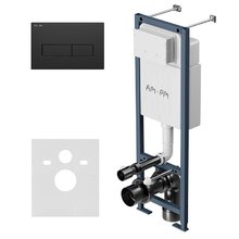 Инсталляция для подвесного унитаза с клавишей Am.Pm ErgoFit M I012711.0338, цвет клавиши черный матовый