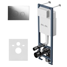 Инсталляция для подвесного унитаза с клавишей Am.Pm ErgoFit I012711.0151, цвет клавиши глянцевый хром