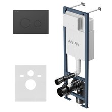 Инсталляция для подвесного унитаза с клавишей Am.Pm ErgoFit I012711.0138, цвет клавиши черный матовый