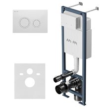 Инсталляция для подвесного унитаза с клавишей Am.Pm ErgoFit I012711.0101, цвет клавиши белый глянцевый