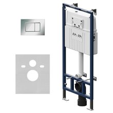 Инсталляция Am.Pm MasterFit, I012710.0251, для подвесного унитаза, с клавишей ProC S, механическая, цвет хром глянцевый