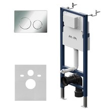 Инсталляция Am.Pm PrimeFit, I012709.0151, для подвесного унитаза, с клавишей PrimeFit L, механическая, цвет хром