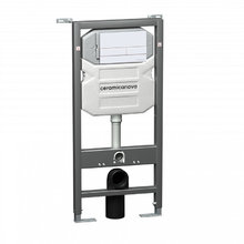 Инсталляция для унитаза Ceramicanova Envision CN1002W/Flat, с кнопкой и креплениями, цвет белый