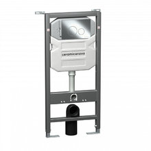 Инсталляция для унитаза Ceramicanova Envision CN1001CH/Round, с кнопкой и креплениями, цвет хром