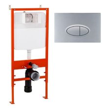 Инсталляция BelBagno для подвесного унитаза BB026, клавиша хром матовый BB050CR.MAT