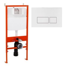 Инсталляция BelBagno для подвесного унитаза BB026, клавиша белая BB042BL