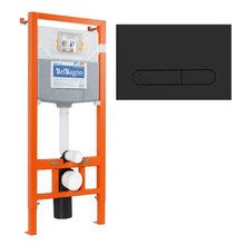 Инсталляция BelBagno для подвесного унитаза BB001-120, клавиша черный матовый BB007-PR-NERO.M