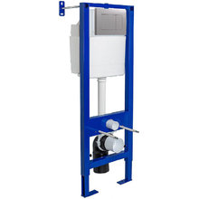 Инсталляция Berges Atom Line 040346 410 для подвесного унитаза, кнопка матовый хром