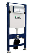 Инсталляция для подвесного унитаза Iddis Optima Home OPH00GCi32K, клавиша смыва хром