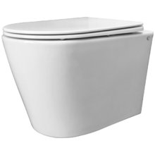 Подвесной унитаз CeramaLux Tornado, TR5178, безободковый, сиденье с микролифтом, белый