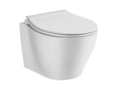 Унитаз подвесной CeramaLux CL 2101 безободковый, крышка микролифт