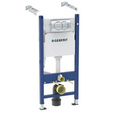 Инсталляция Geberit Duofix Delta для унитаза крепежом и с кнопкой Delta 21 хром, 458.149.21.1