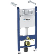 Инсталляция Geberit Duofix Delta для унитаза крепежом и с кнопкой Delta 30 хром, 458.163.21.1