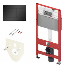 Инсталляция для унитаза TECE Base 9400414 с кнопкой смыва TECEnow, черный матовый