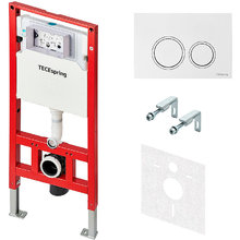 Инсталляция для унитаза TECEspring S955103, клавиша цвет белый глянцевый