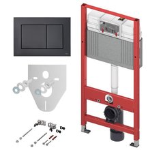 Комплект TECEbase 2.0 для установки подвесного унитаза с черной матовой панелью смыва TECEnow K440407