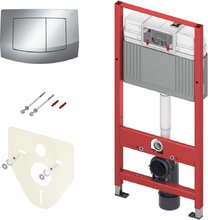 Инсталляция для унитаза TECE Base 9400405 с кнопкой смыва TECEambia, хром глянцевый