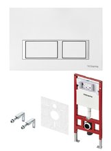 Инсталляция для унитаза 4 в 1 TECEspring V S955203, панель смыва белая