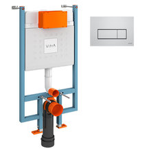 Инсталляция для унитаза Vitra V-Fix core с клавишей Root S, цвет хром глянцевый, 800-1875