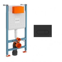 Инсталляция для унитаза Vitra V-Fix core с клавишей Root R, цвет черный матовый, 800-1874